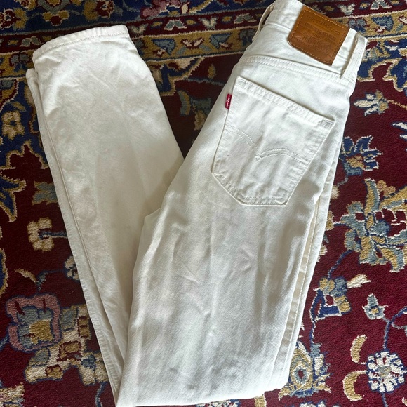 LEVIS WHITE/CREAM JEANS - Picture 1 of 2